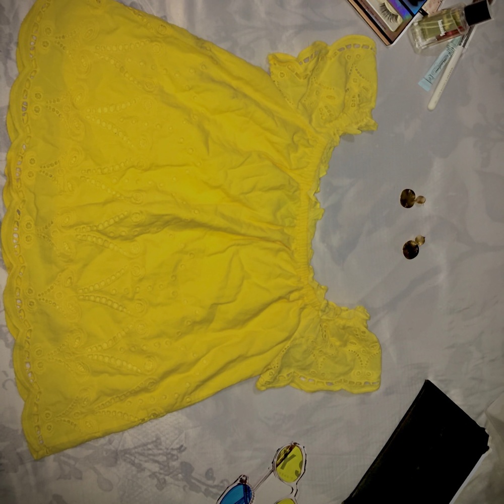 Sun Yellow Off Shoulder Top